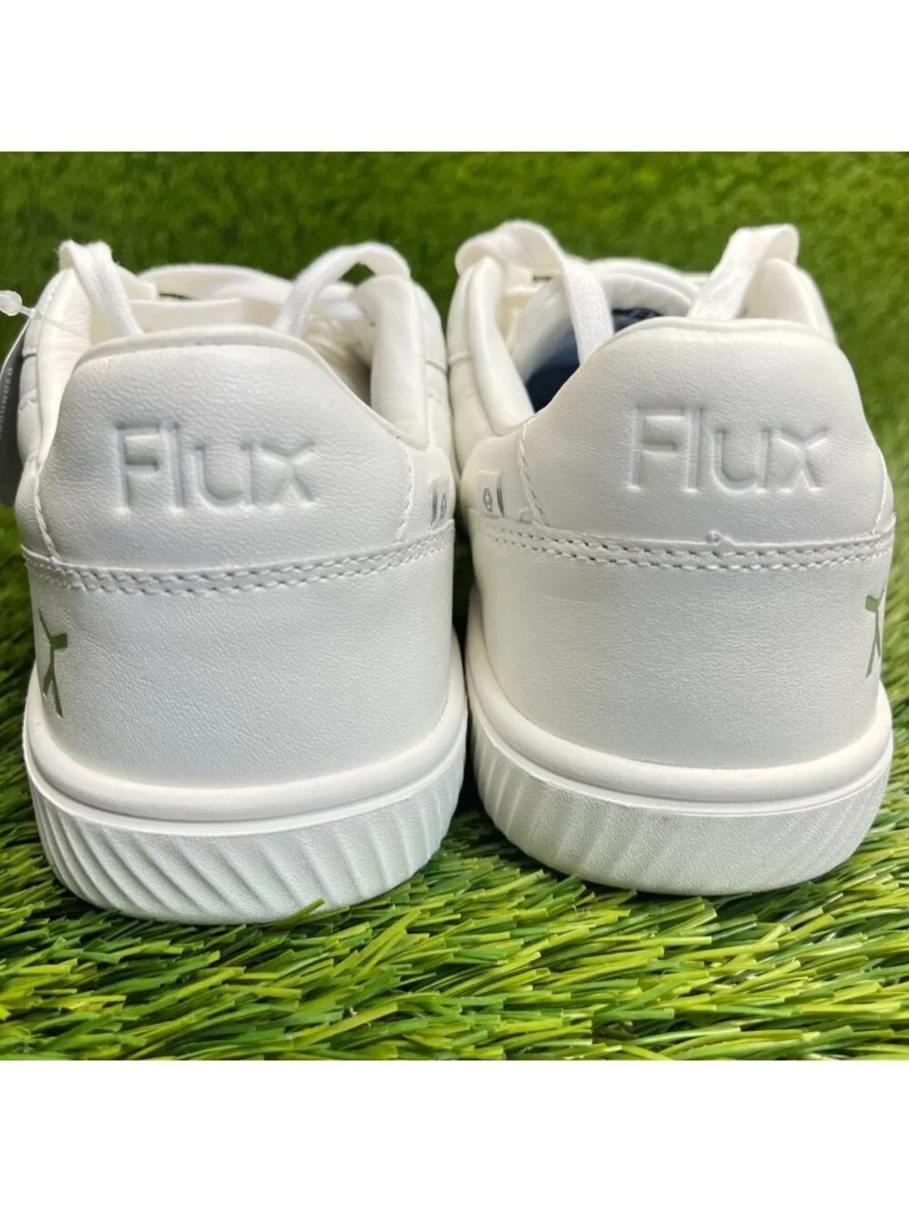 Flux Footwear Adapt Leather Trainer White Womens Size 9 Athletic Shoes Sneakers